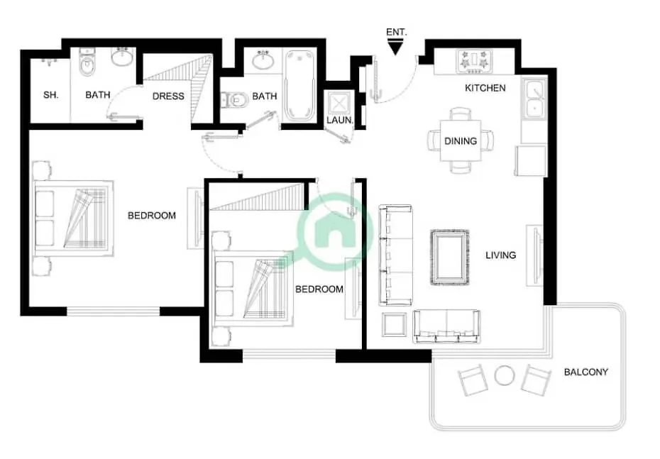 Magnificent 2Br In The Brand New The Diplomat Apartment Dubai 0*,